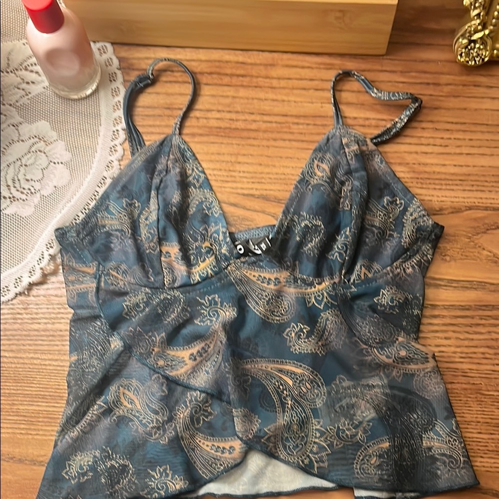 Motel Rocks Paisley Strappy Top